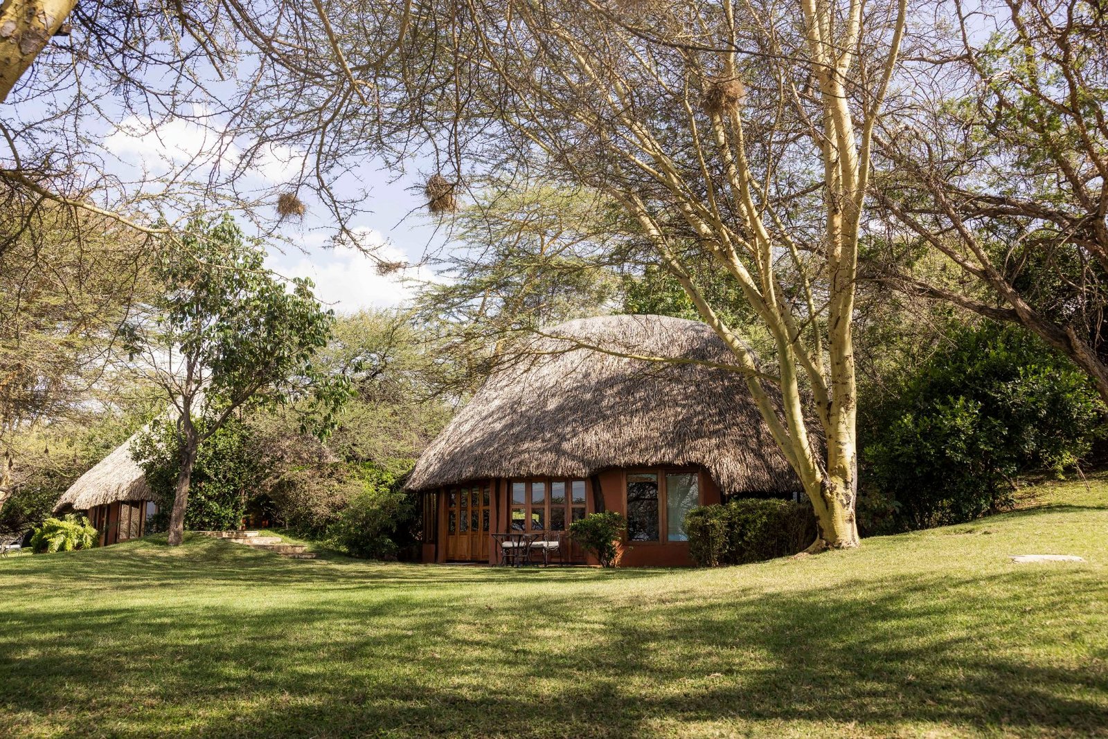 A thatched cottage at Lorex House